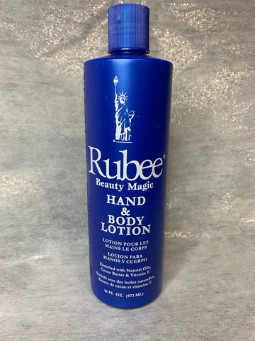 Rubee hand & body lotion.